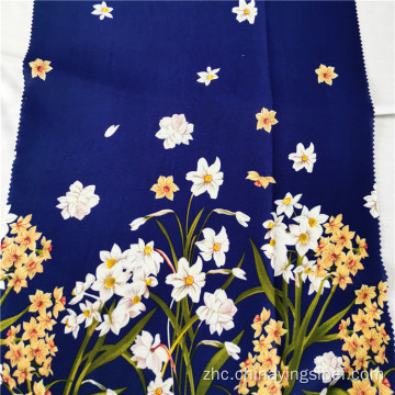 库存大量花卉poplin rayon印刷面料